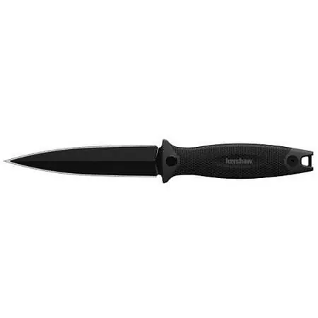 Secret Agent 4.4" Fixed Blade Knife With Rubberized Handle And Black-oxide Finish