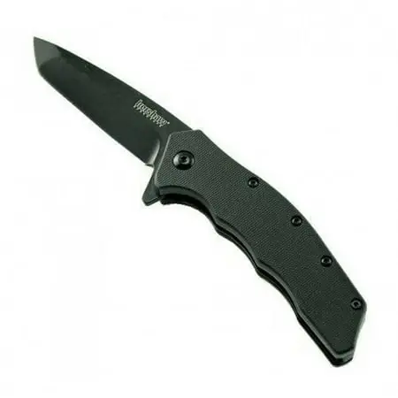 Thicket Folding Pocket Knife With Black Tanto Blade, Model 1328