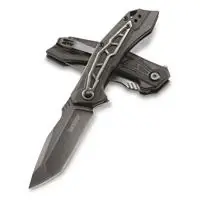 Flatbed Assisted Folding Knife With Stainless Steel Blade And Glass-filled Nylon Handle
