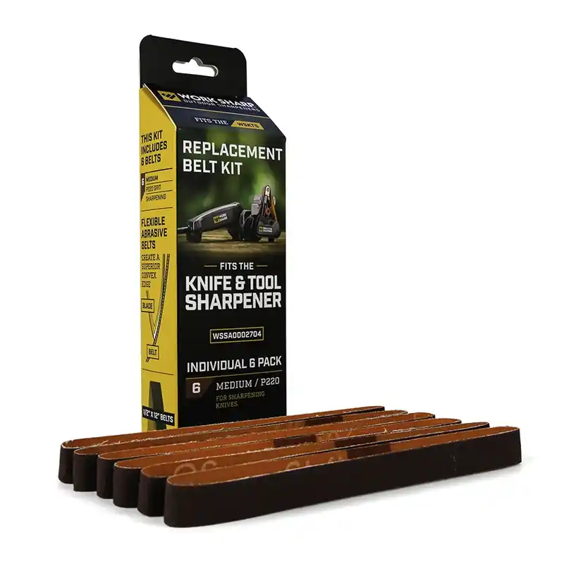 Outdoor 12 In. 31 L X 0.5 In. 31 W Ceramic Abrasive Belt 220 Grit Medium 6 Pc
