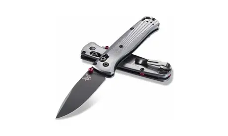 535bk-4 Bugout Folding Knife With M390 Steel Blade And Silver Finish