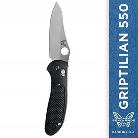 Benchmade 550 Griptilian Axis Folding Knife 3.45" Satin Finish Sheepsfoot Blade