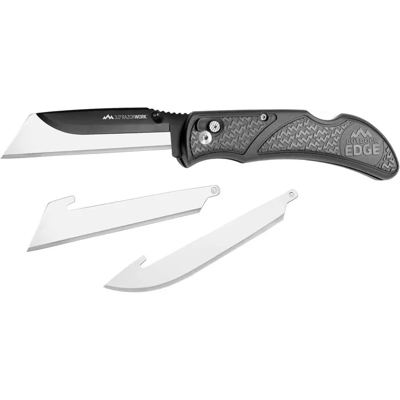 3 Inch Razor Work Gray Knife With 3 Blades Set For Precision Cutting
