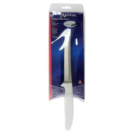 6 Inch Scalloped Utility Knife With Ergonomic Handle