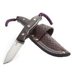 Hunt‘n Fisch Fixed Blade Knife 3" G10 Handle Leather Sheath