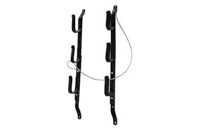 Three Gun Locking Gun Rack Black With Cable - Model Aln18520