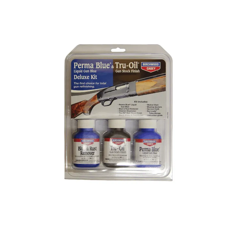 Complete Gun Finish Kit - Deluxe Perma Blue And Tru-oil Finishing Set