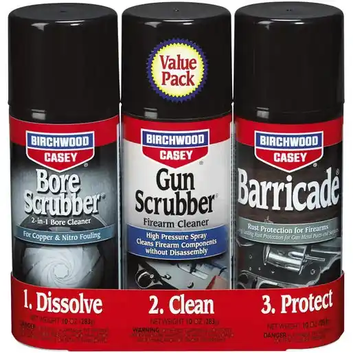 1-2-3 Gun Scrubber Bore Scrubber & Barricade Kit - 3 Cans