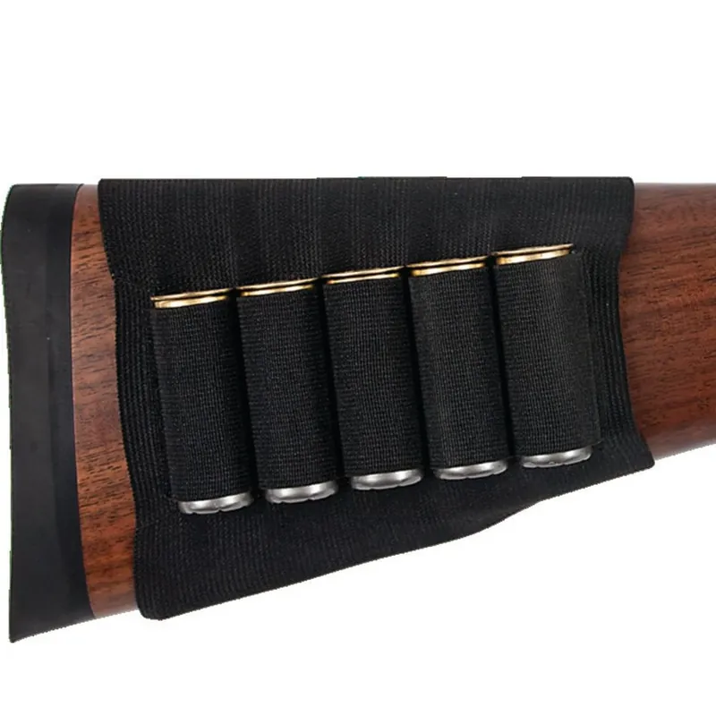 Buttstock Shotgun Shell Holder, Black, Holds 6