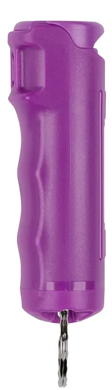 Gel Pepper Spray With Finger Grip And Key Ring - Lavender - 12 Ft Range