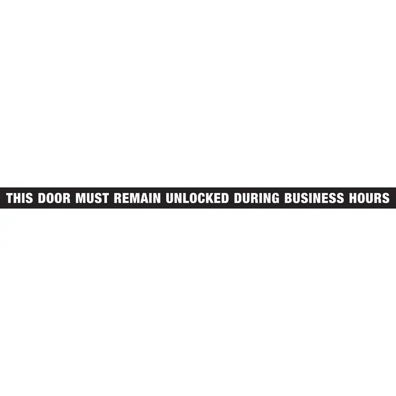 English Black Notice Decal 1.5 In. H X 28 In. W