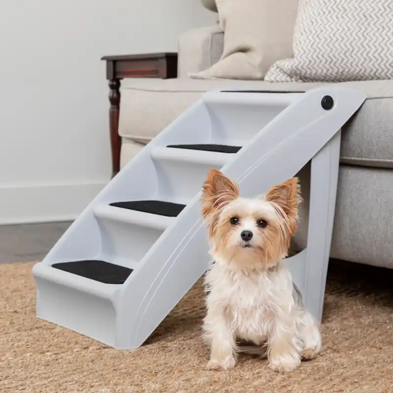 Cozyup Folding Pet Steps, 24" L X 16" W X 20" H, Gray