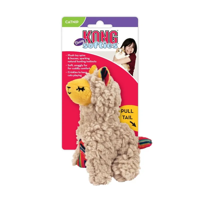 Softies Buzzy Llama Cat Toy, X-small, Assorted Colors, Plush With Catnip