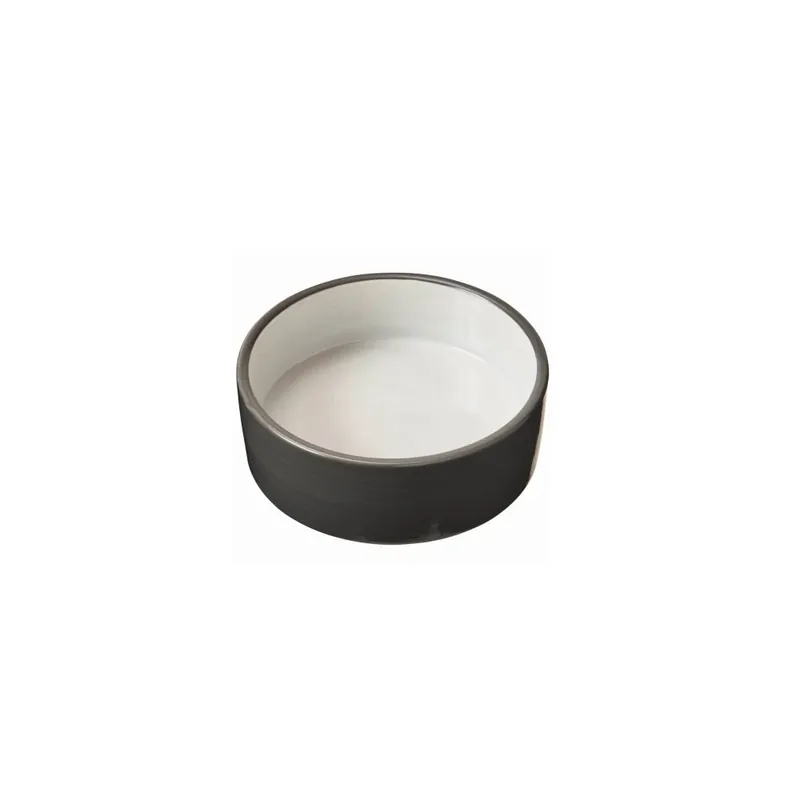 Ceramic Dog Bowl, 2-tone Gray, 5 In.