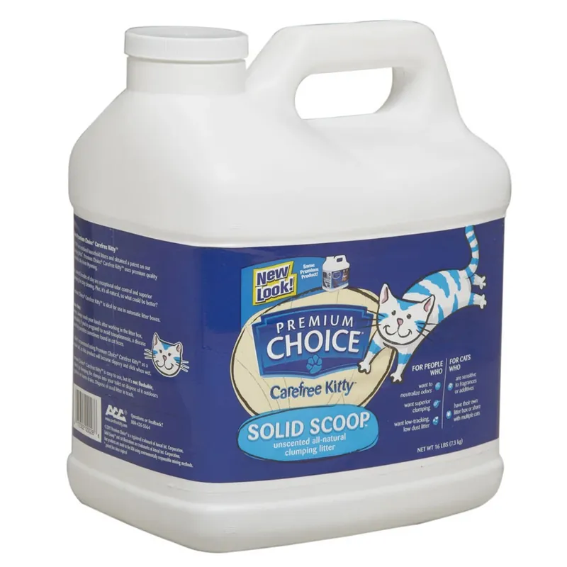 Premium Choice Unscented Scoopable Cat Litter 16.1 Pound Jug