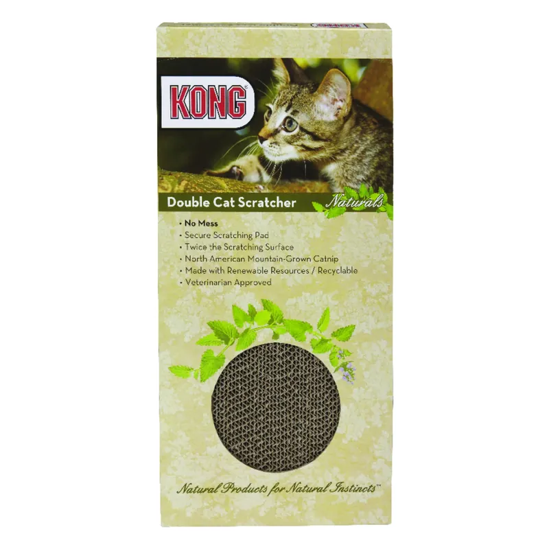 Double Cat Scratcher With Catnip Refill - Eco-friendly And Reversible