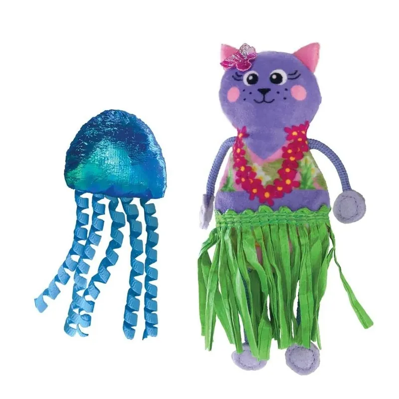 Cat Tropics Hula Cat Toy With Catnip - 2 Pack