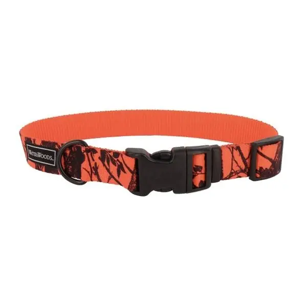 Water & Woods Blaze Adjustable Patterned Dog Collar 1 Inch X 14 To 20 Inches