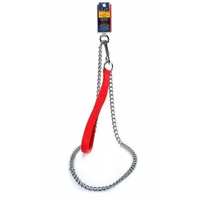 Coastal Titan Heavy Chain Dog Leash 4‘ Black 3mm With Nylon Handle