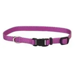 Adjustable Nylon Tuff Dog Collar, Orchid - 8 To 12 Inch Neck Size