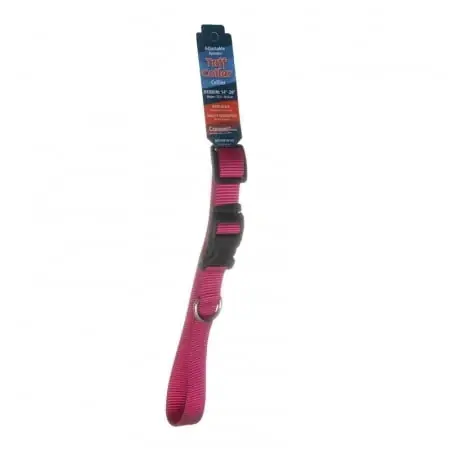 Tuff Nylon Adjustable Pet Collar - Pink Flamingo Color For Dogs And Cats