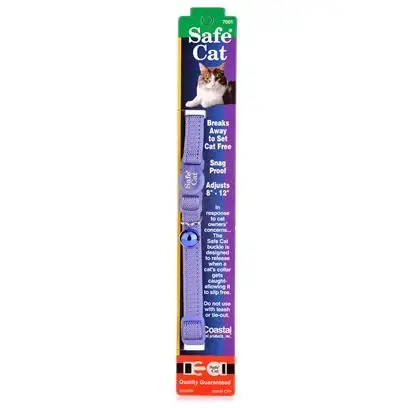 Adjustable Breakaway Safety Collar For Cats, Daisy Blue, 8-12 X 3/8