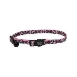 6701 3/8 In. Cat Safety Collar - Skulz Pink, 12 Inches