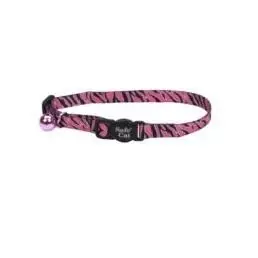 Coastal Pet Safe Adjustable Breakaway Cat Collar 3/8" Pink Zebra 12 In.
