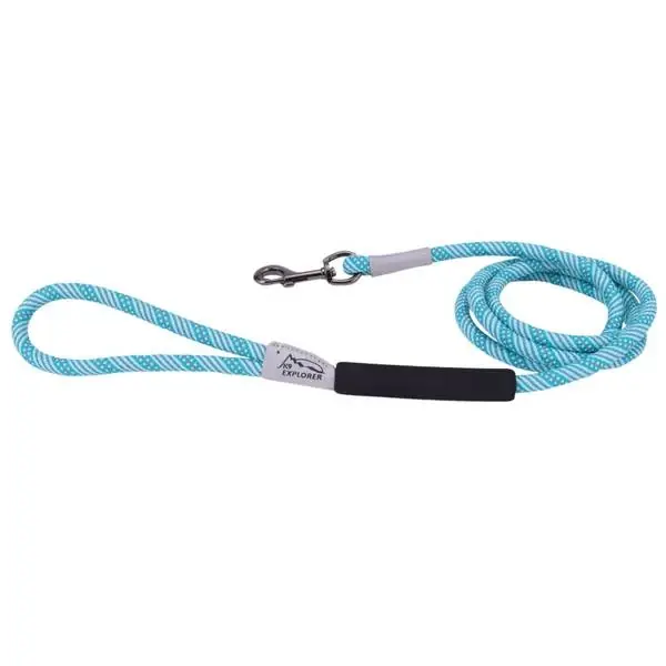 K9-explorer Brights Reflective Rope Snap Dog Leash 6‘ Ocean Color