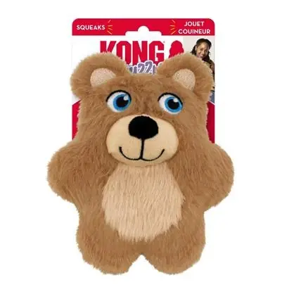 Snuzzles Kiddos Teddy Bear Dog Toy, Medium Size, Soft Brown Plush