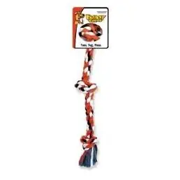 Flossy Chews Mini 10-inch 3-knot Rope Tug Dog Toy, Multicolor
