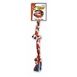 Flossy Chews Cottonblend Color 3-knot Rope Tug Dog Toy, Large, 25-inch