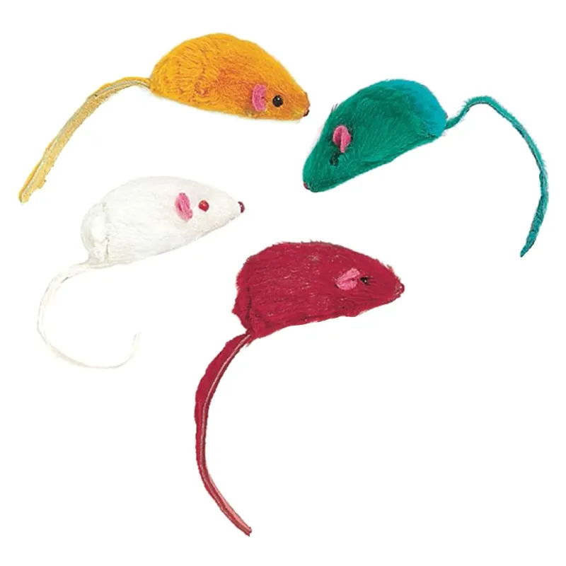 Ethical Cat Fur Mice Assorted 4 Pack - 2024