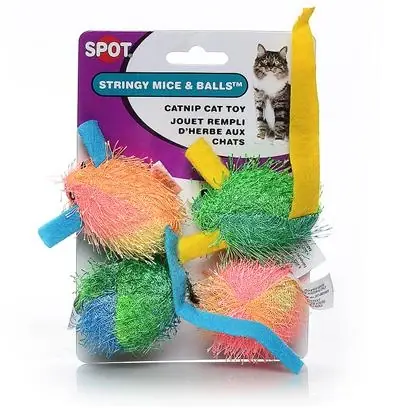 Ethical Cat-2505 Stringy Mice & Ball With Catnip
