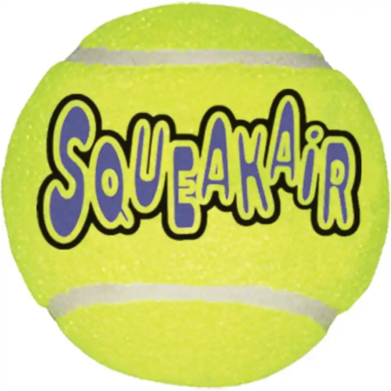Air Kong Squeaky Large Ball Dog Toy - Durable, Non-abrasive, Yellow Fabric