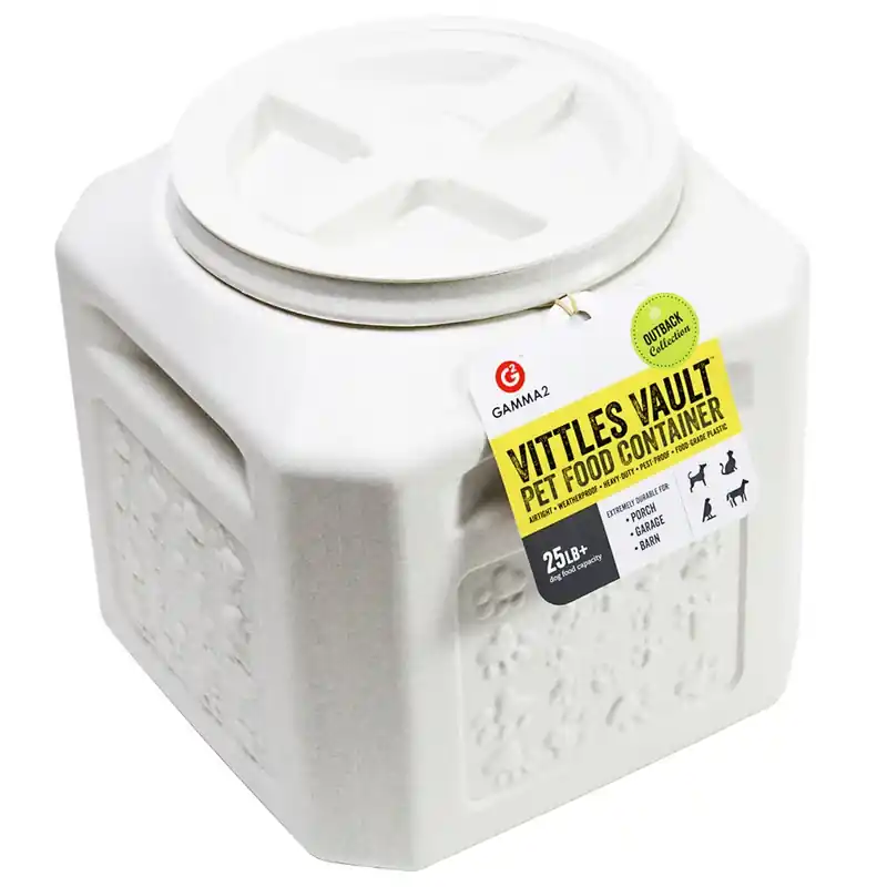 Outback 25 Lb. Plastic Pet Food Storage Bin - Granite Stone