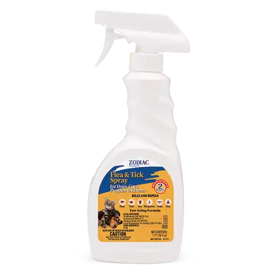 Zodiac Power Spray Flea Control For Dogs And Cats (16 Oz.)
