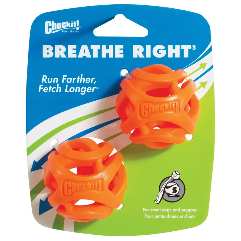Chuck It! Breathe Right Fetch Ball Dog Toy, Small