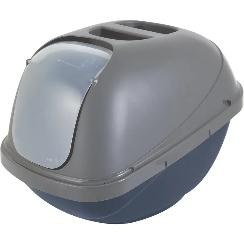 Cat Litter Pan, Hooded, Plastic, L