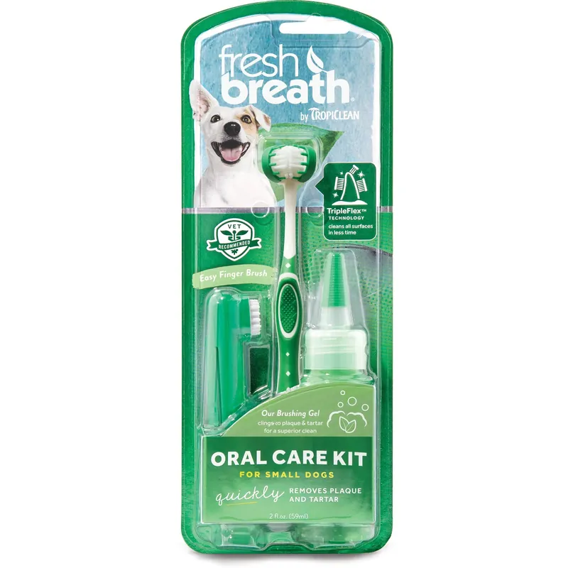 Tropiclean Fresh Breath Oral Care Kit For Small Dogs