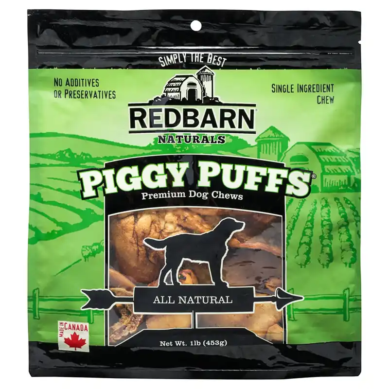 Naturals Piggy Puffs Dog Treats, 1 Pound - All Natural Chews