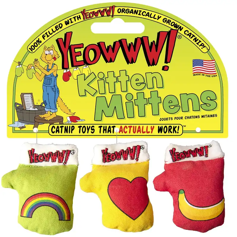 ! Kitten Mitten Cat Toys - 3 Pack Of Fun And Engaging Mittens