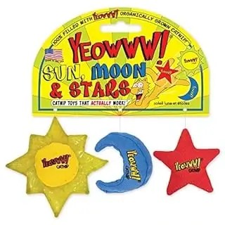 96500435 Sun & Moon Star Cat Toy - Pack Of 3