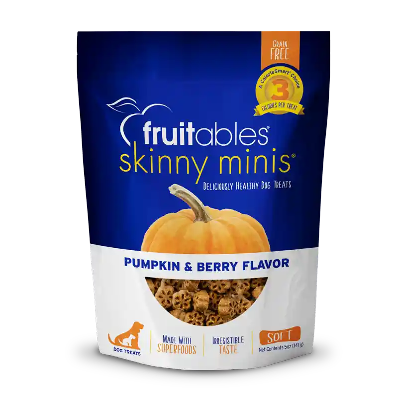 Skinny Minis Soft & Chewy Dog Treats Pumpkin & Berry Flavor - 5 Oz