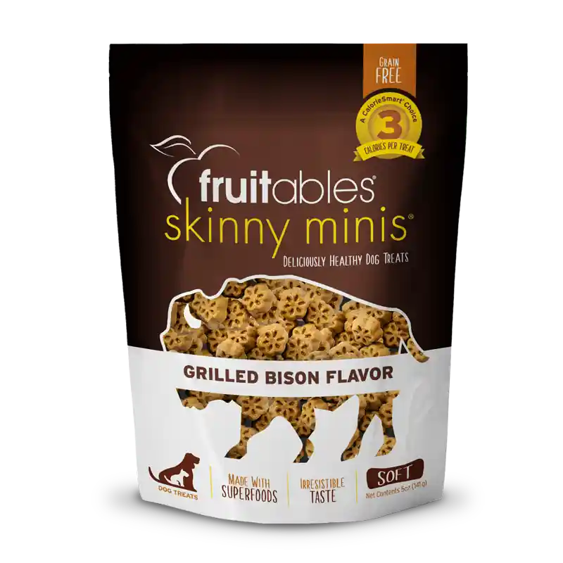 Skinny Minis Grilled Bison Flavor Soft & Chewy Dog Treats, 5 Oz.