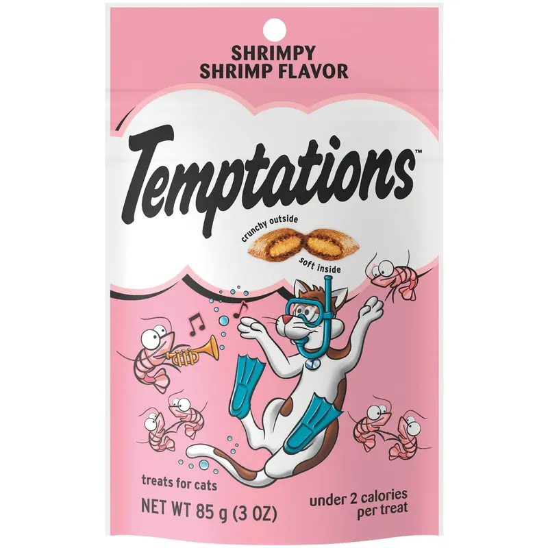 Classic Crunchy And Soft Cat Treats Shrimpy Shrimp Flavor, 3 Oz. Pouch
