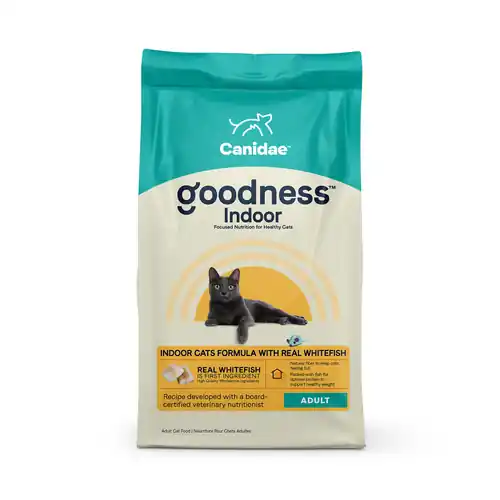 Goodness Indoor Cats Formula Real Whitefish Dry Cat Food 5 Lbs