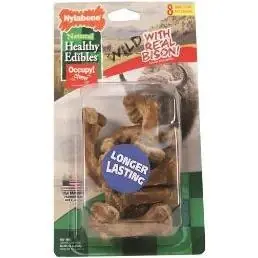 Nylabone Healthy Edibles Bison Flavored Dog Bone Chews, Small, Pack Of 8 Chews ()