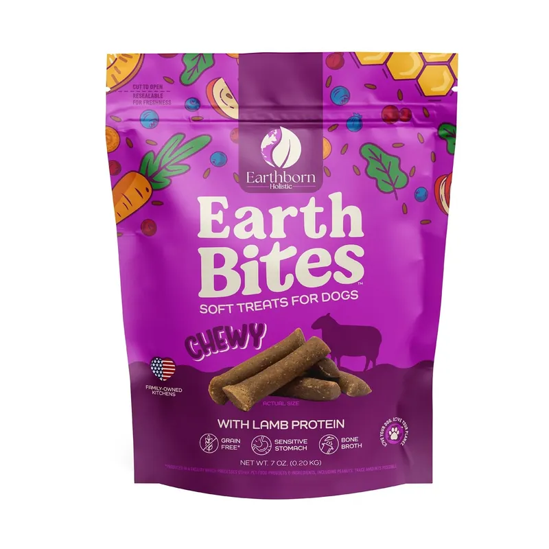 Earth Bites Grain-free Chewy Lamb Dog Treats 7 Ounces