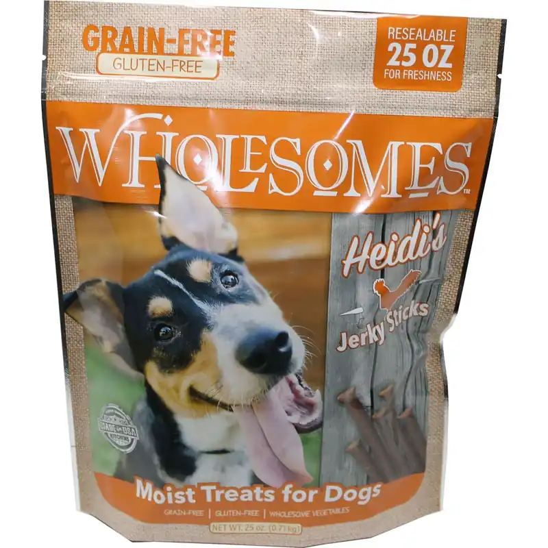 25 Oz Wholesomes Grain Free Jerky Sticks For Dogs - Healthy Treats